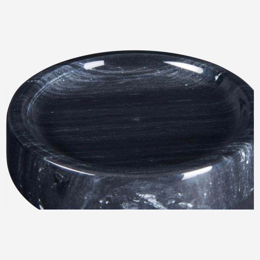 Seifenschale aus Marmor, schwarz