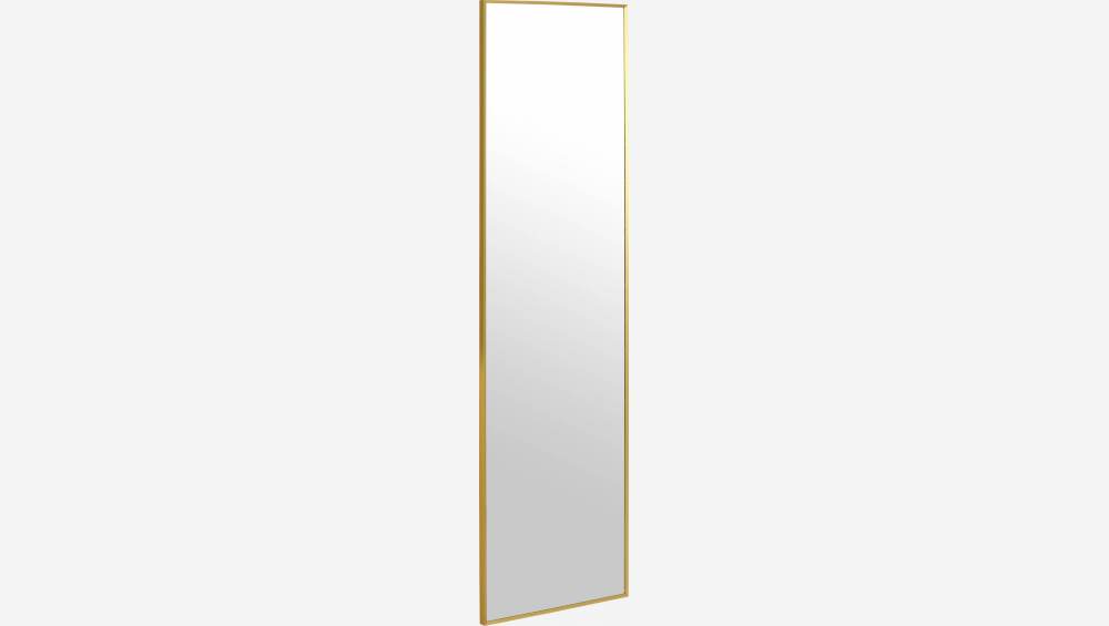 Espelho retangular de metal - 40 x 140 cm - Dourado
