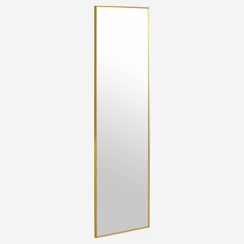 Miroir rectangulaire en métal - 40 x 140 cm - Or