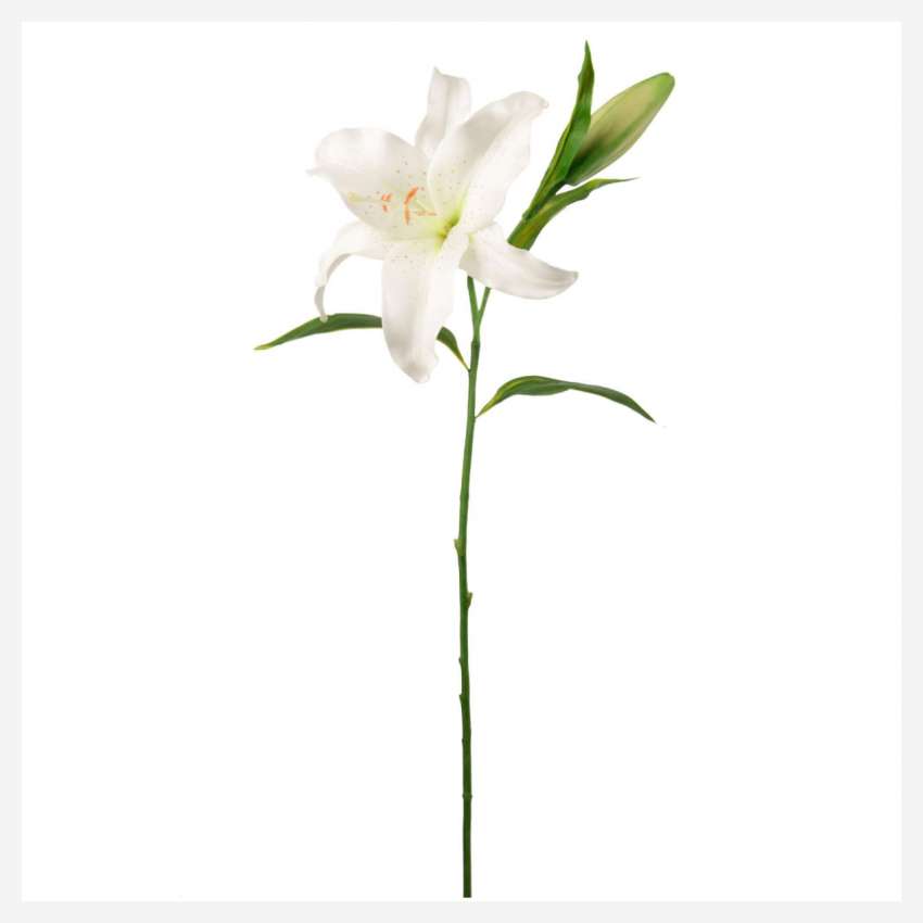 Künstliche Rubrum-Lilie, 55cm, weiß