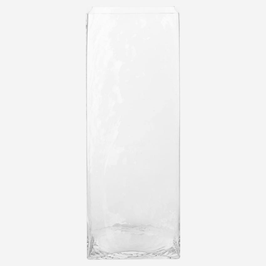 Vaso rettangolare in vetro - 55 cm - Trasparente