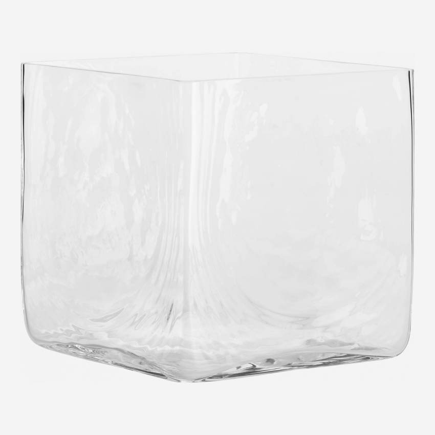 Vase aus Glas - 22 cm - transparent