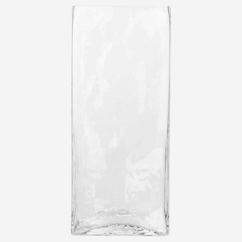 Vaso rettangolare in vetro - 35 cm - Trasparente
