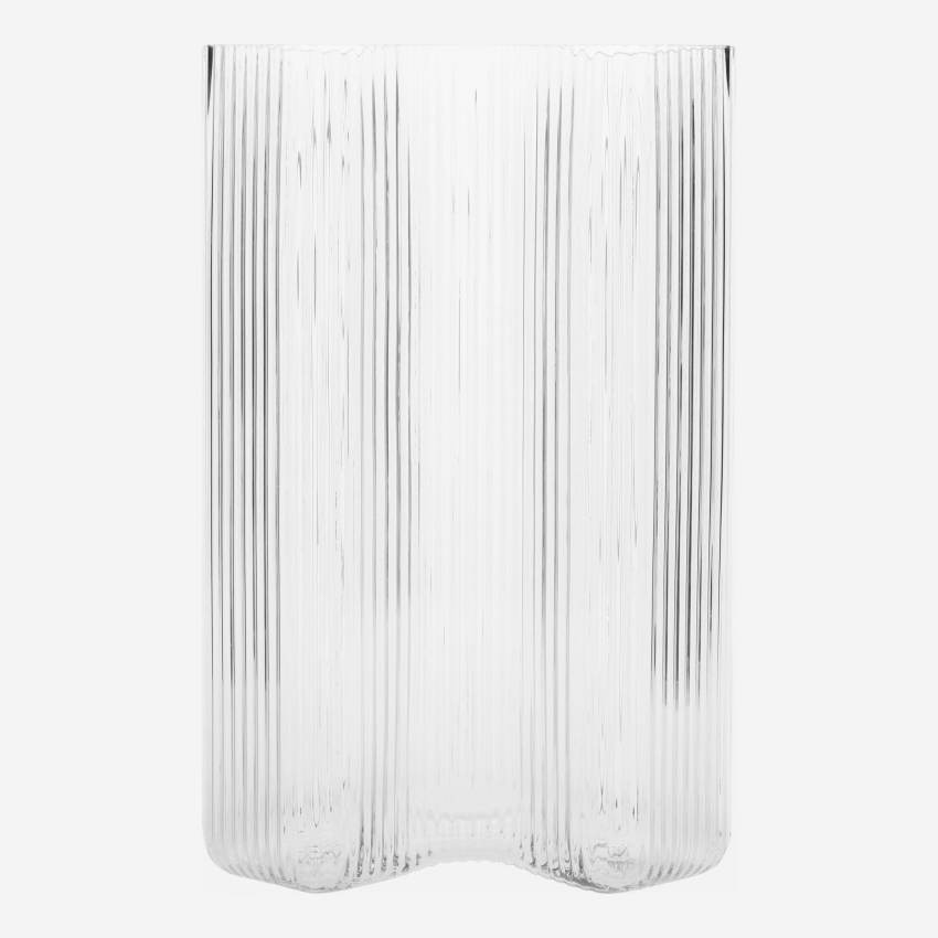 Vase aus Glas - 40 cm - transparent