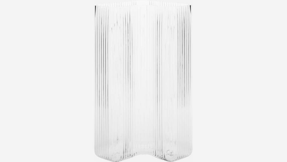 Vase aus Glas - 40 cm - transparent