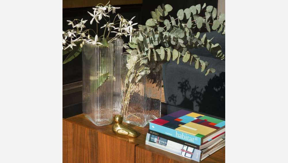 Vase en verre - 40 cm - Transparent