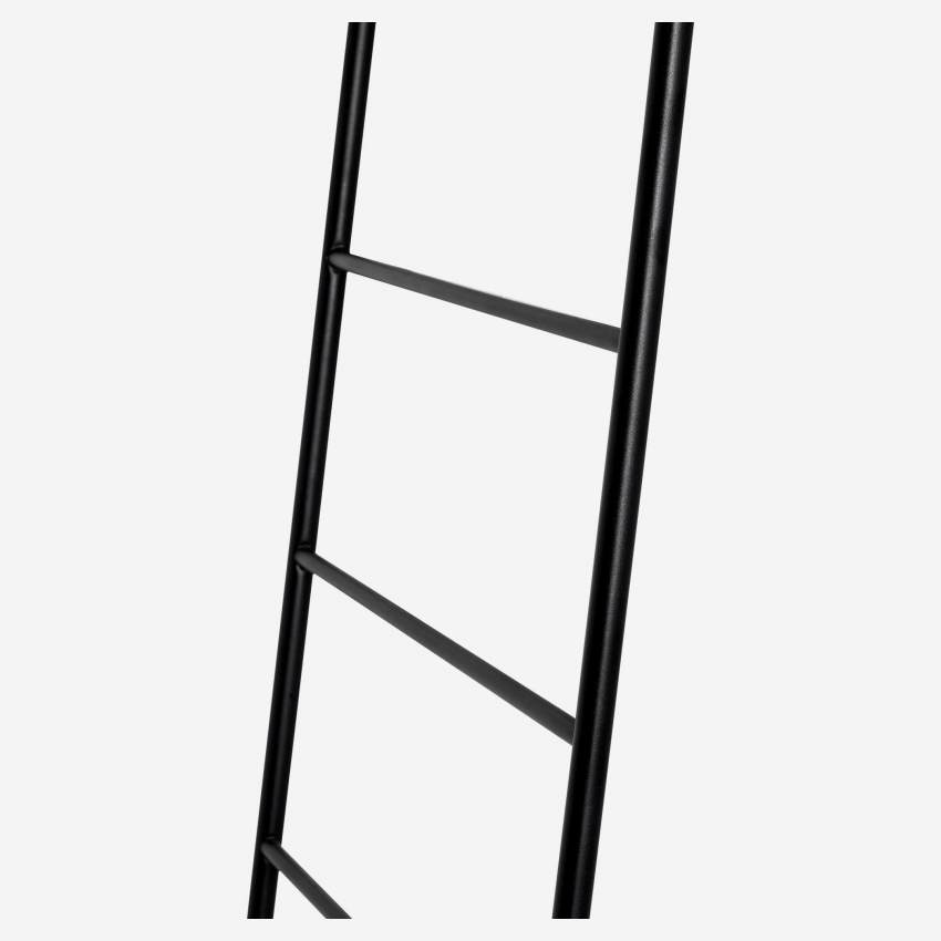 Toalheiro escada de metal 5 barras - Preto