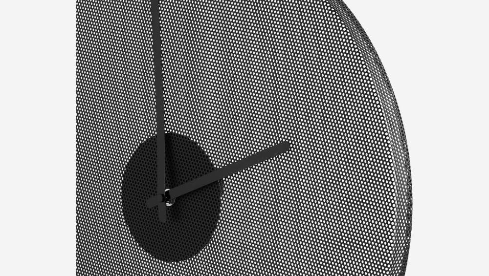 Horloge murale en métal - 43 cm - Noir