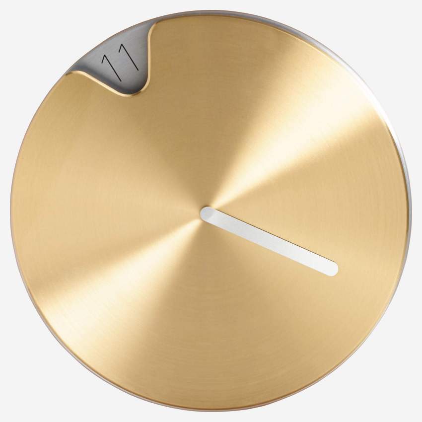 Orologio da parete in metallo - 25 cm - Oro