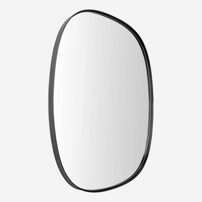 Miroir ovale en métal - 79 x 69 cm