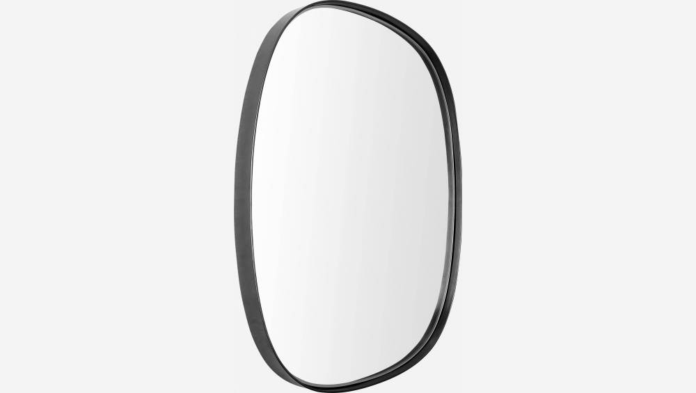 Espelho oval de metal - 56 x 51 cm