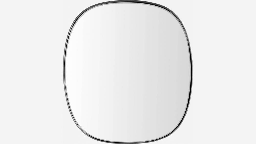 Espelho oval de metal - 56 x 51 cm