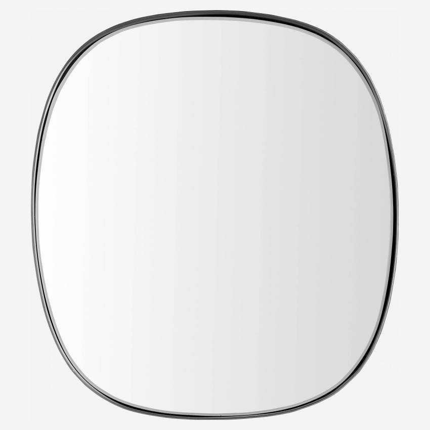 Ovaler Spiegel aus Metall - 56 x 51 cm