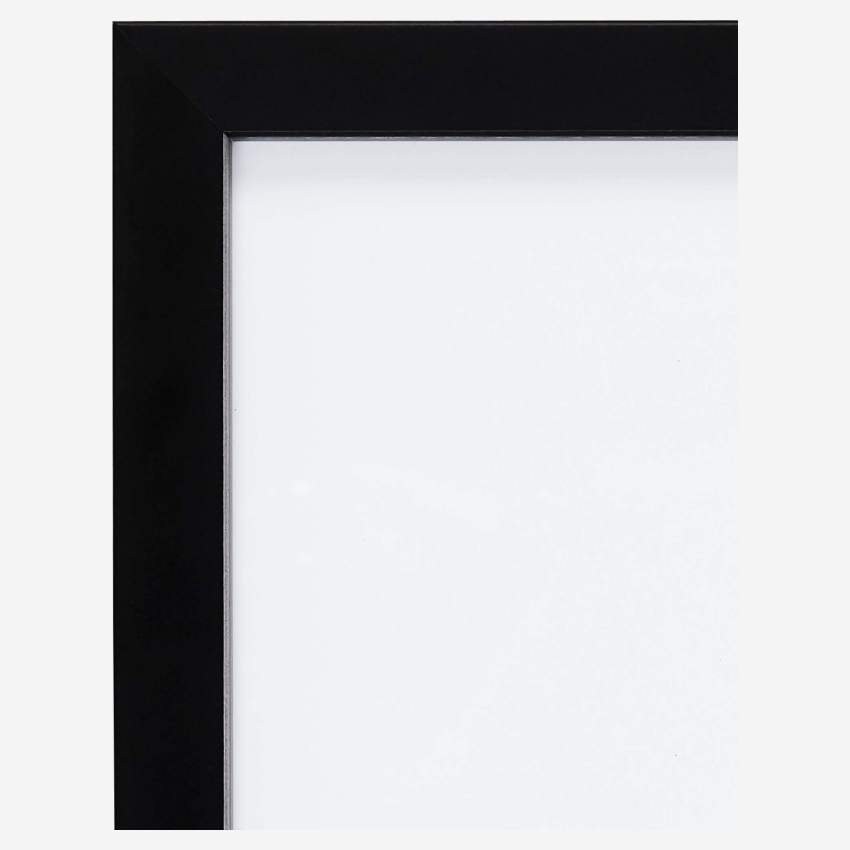 Marco para pared de madera - 18 x 24 cm - Negro