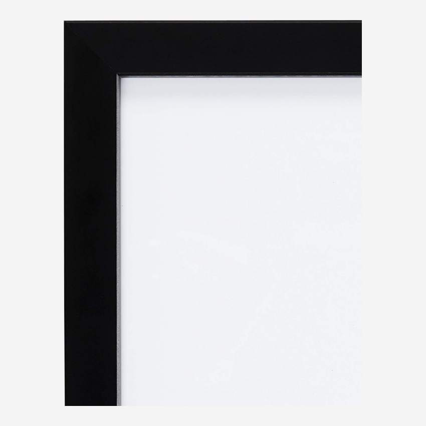 Marco para pared de madera - 18 x 24 cm - Negro