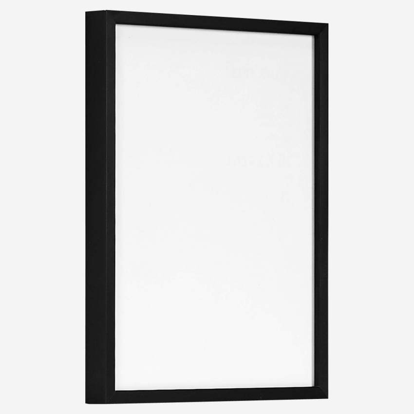 Marco de fotos de aluminio - 18 x 24 cm - Negro