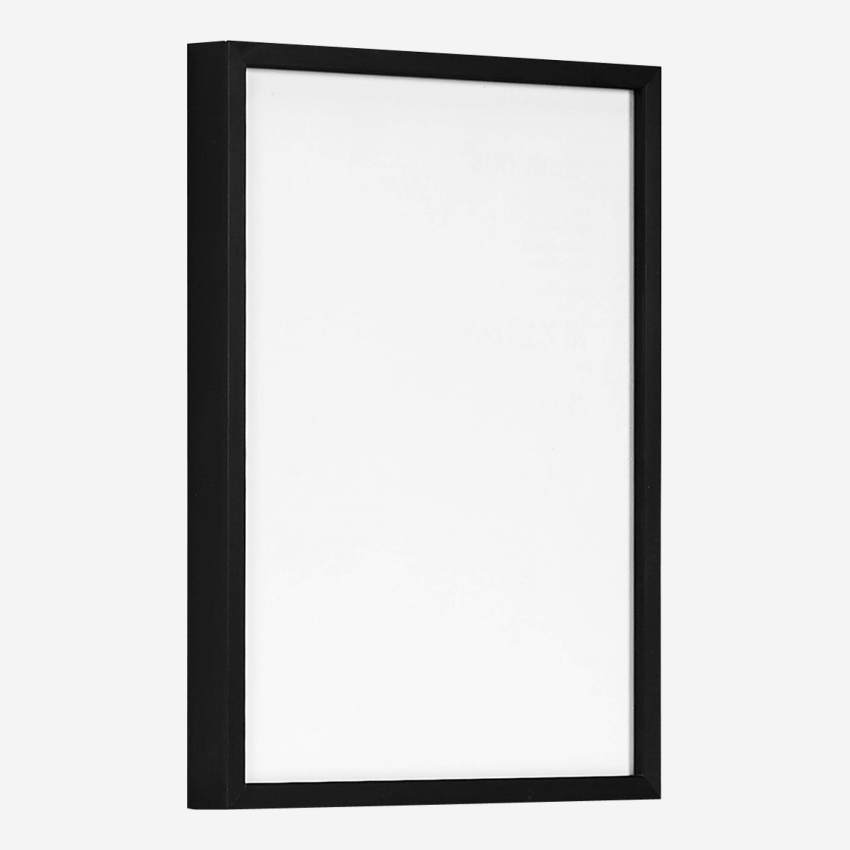 Bilderrahmen zum Aufhängen, 24x18 cm, aus Aluminium, schwarz