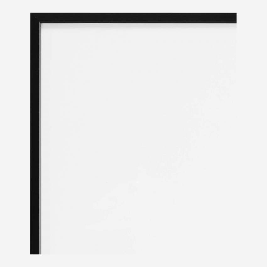 Bilderrahmen zum Aufhängen, 24x18 cm, aus Aluminium, schwarz