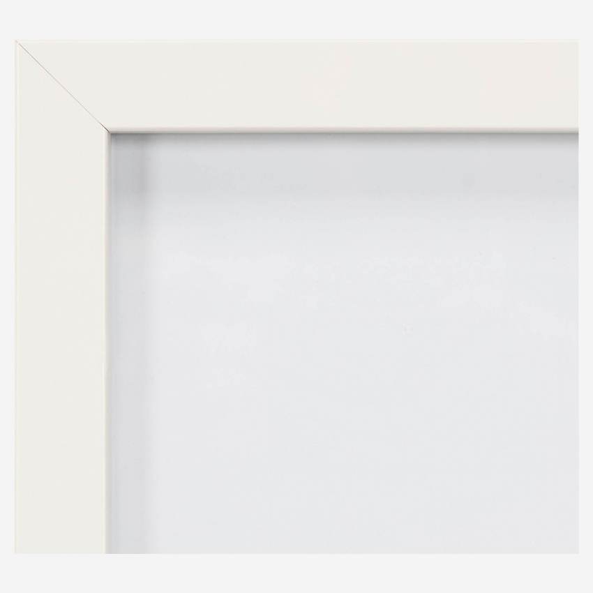 Moldura de parede de madeira - 18 x 24 cm - Branco