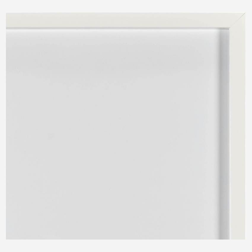 Moldura de parede de madeira - 50 x 70 cm - Branco