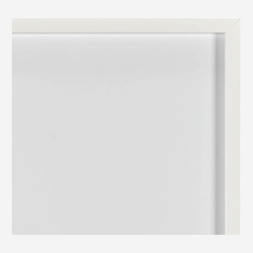 Moldura de parede de madeira - 50 x 70 cm - Branco