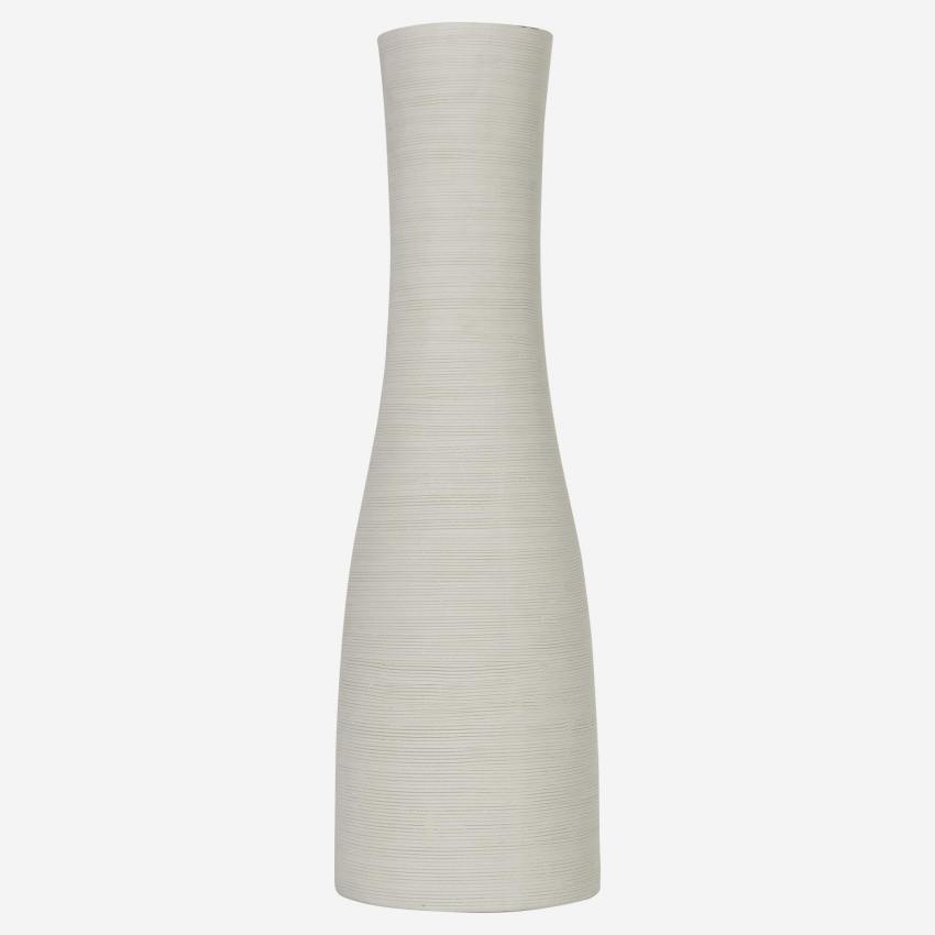 Vase aus Keramik - 36 cm - Weiß