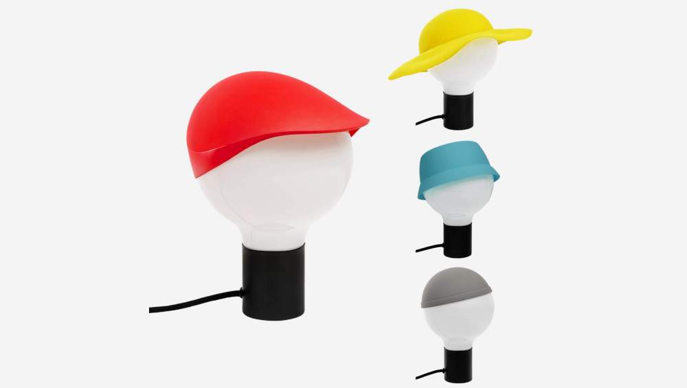 Lampada da scrivania con cappelli in silicone
