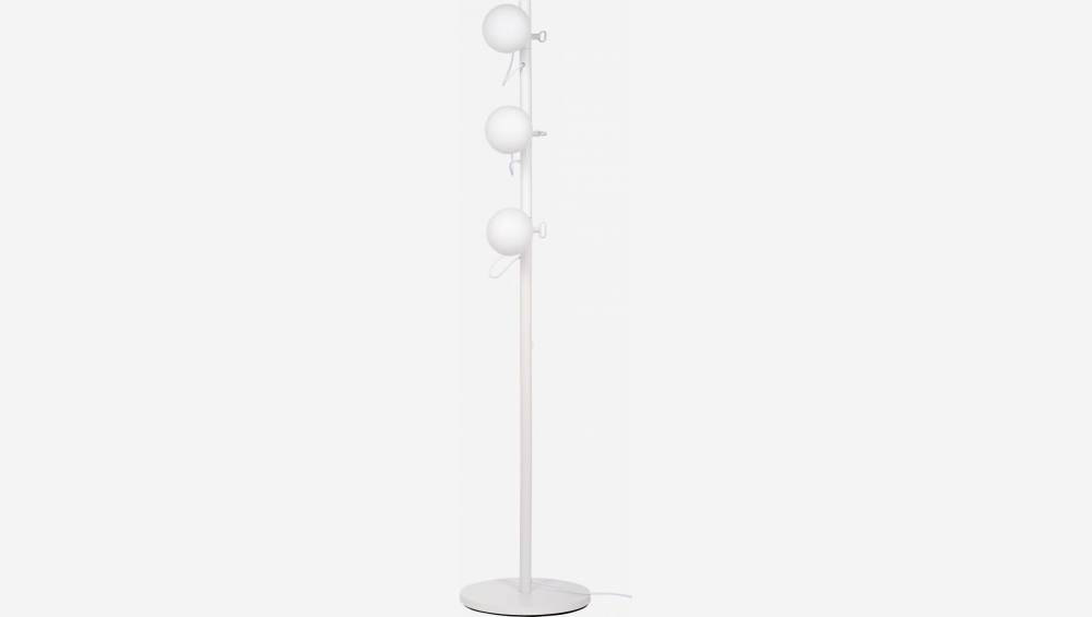 Staanlamp 160cm van metaal, notenhout en glas - Design by Gaston Lobet