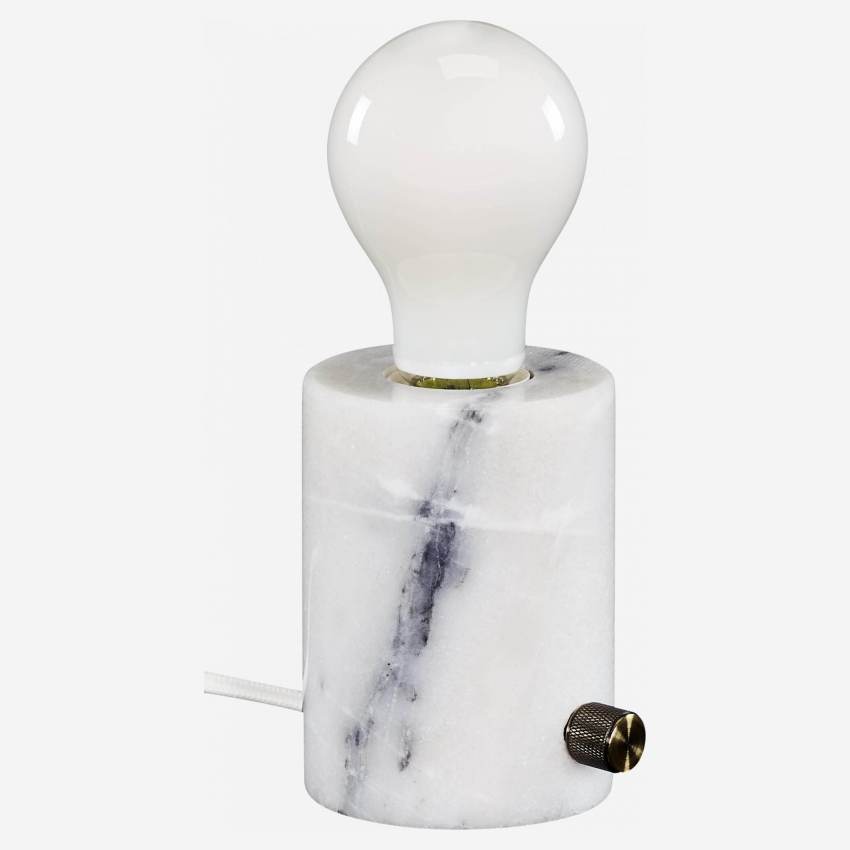 Lámpara de mesa - Mármol blanco