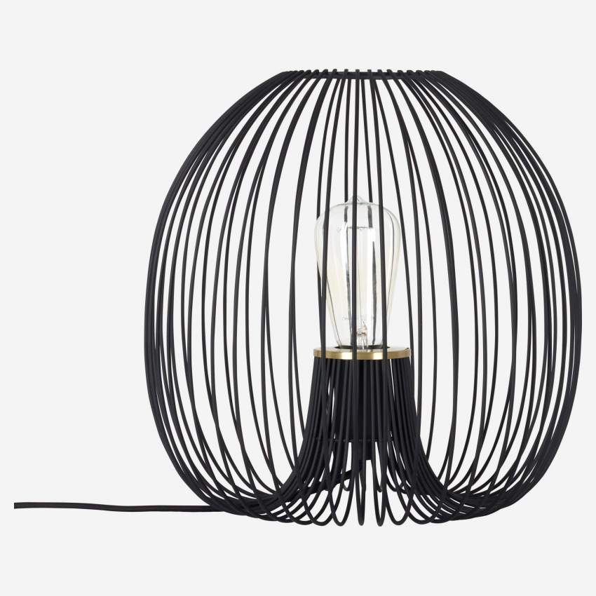 Lámpara de mesa de metal - Diámetro 32 cm x Altura 32 cm - Negro