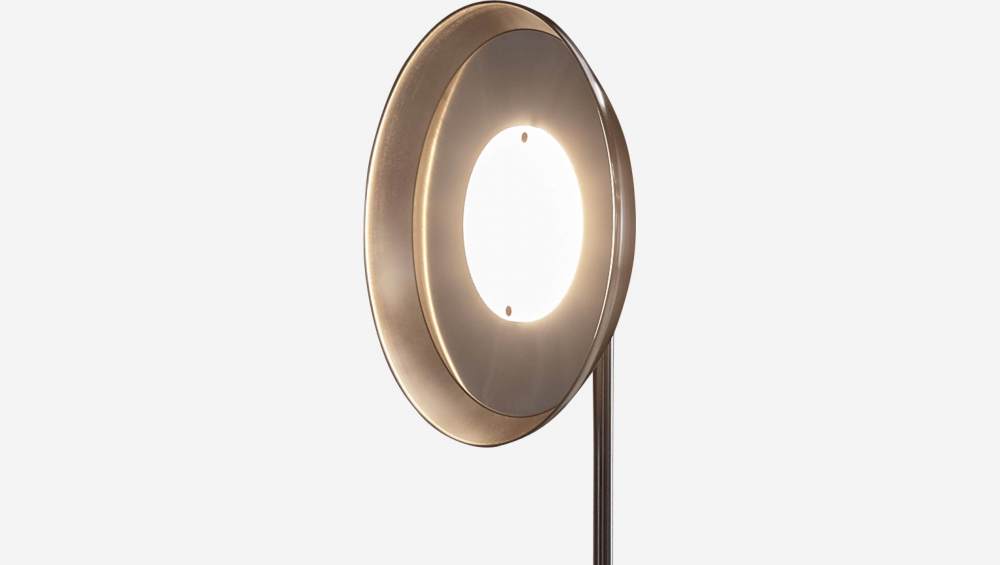 Candeeiro de pé LED de aço escovado - Altura 180 cm - Prata