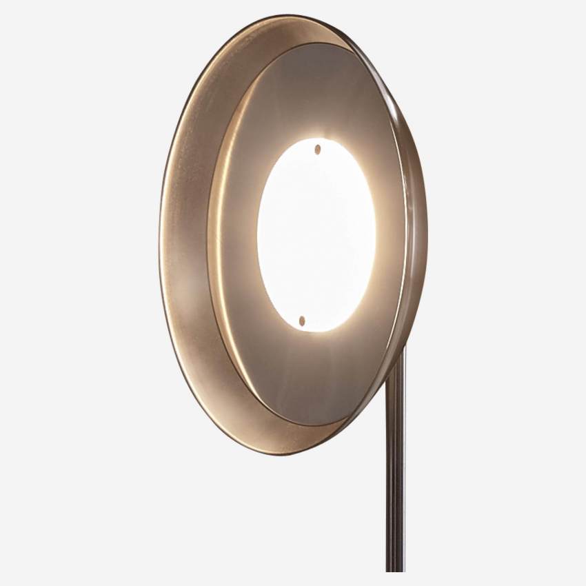 Lampadaire à LED acier brossé - Hauteur 180 cm - Argent