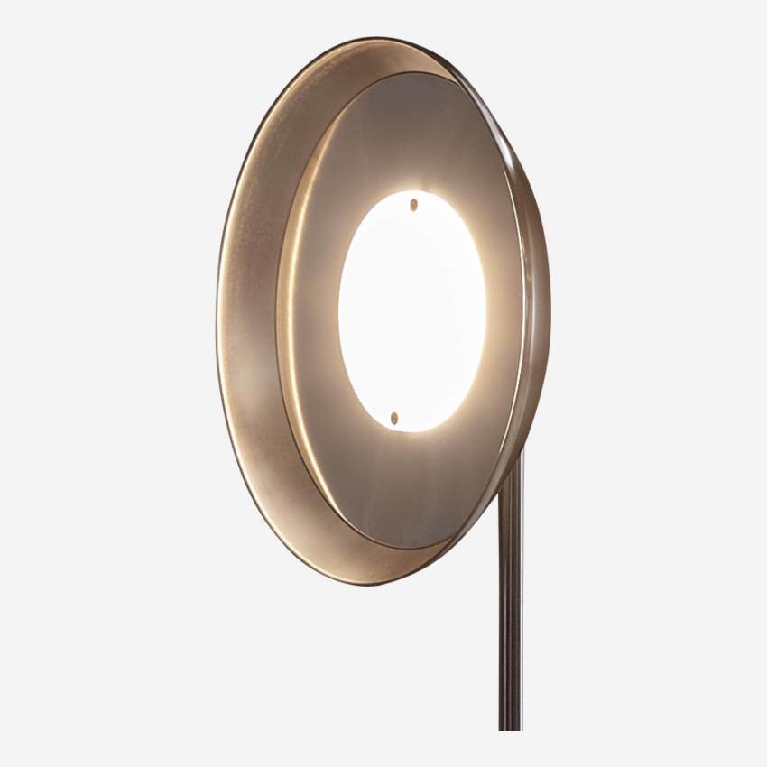 Lampadaire à LED acier brossé - Hauteur 180 cm - Argent