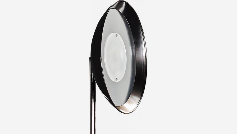 Staanlamp led geborsteld staal - Hoogte 180 cm - Gerookt zilver