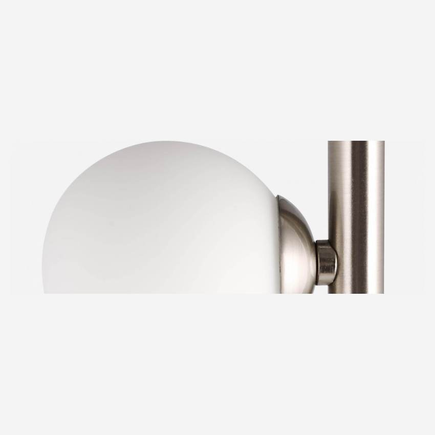 Staanlamp led van metaal en glas - Hoogte 141 cm - Zilver