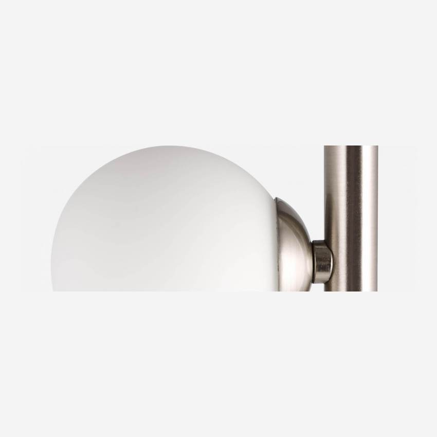 Staanlamp led van metaal en glas - Hoogte 141 cm - Zilver
