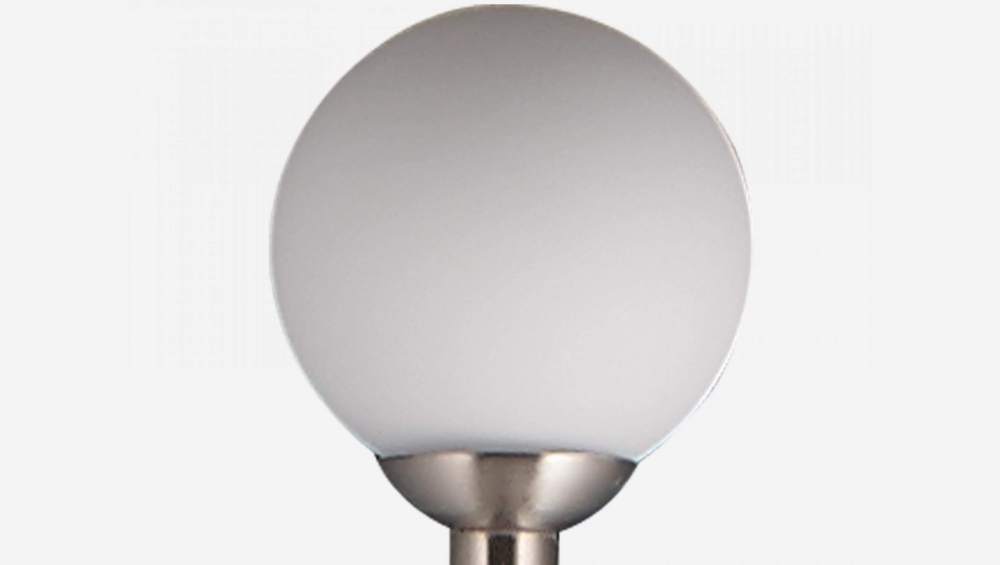 Lampadaire à LED en métal et verre - Hauteur 141 cm - Argent