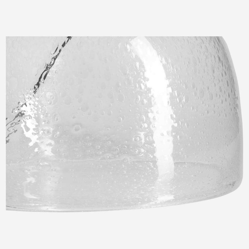 Pied de lampe en verre transparent