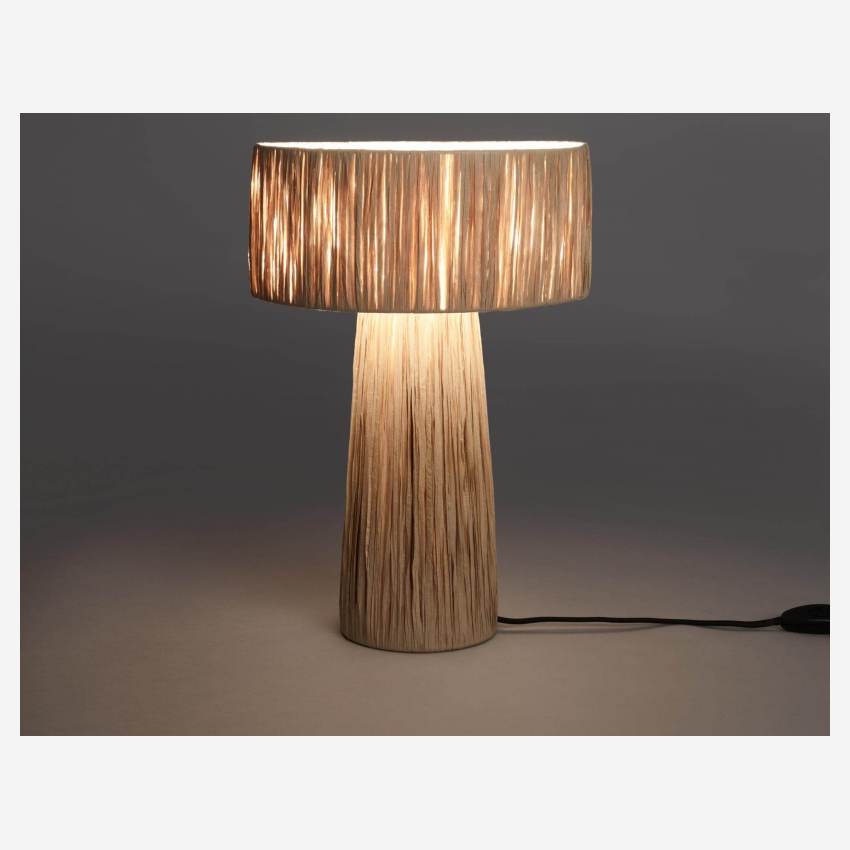 Lámpara de mesa de Rafia - Natural