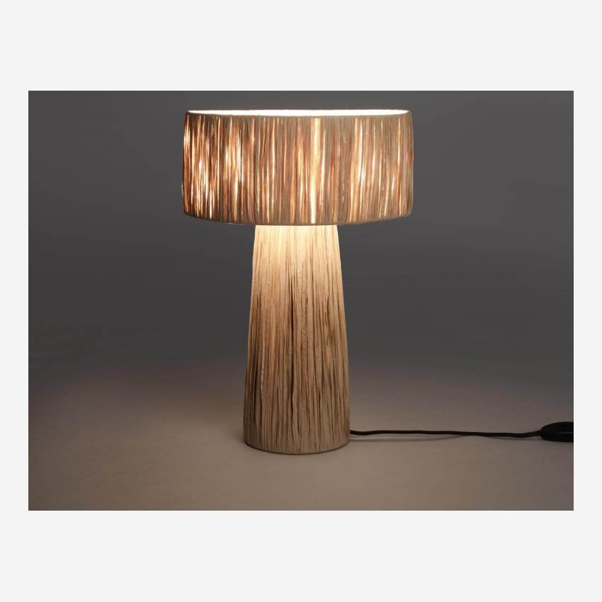 Lámpara de mesa de Rafia - Natural