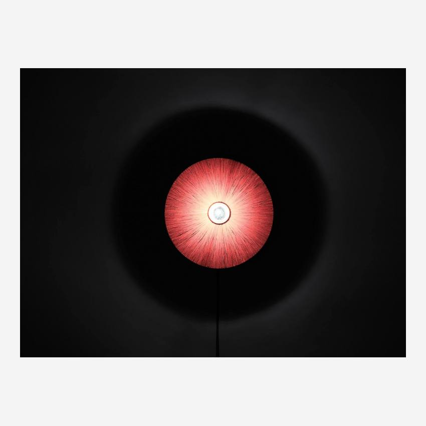 Wandlamp van raffia - Rood - 33 cm