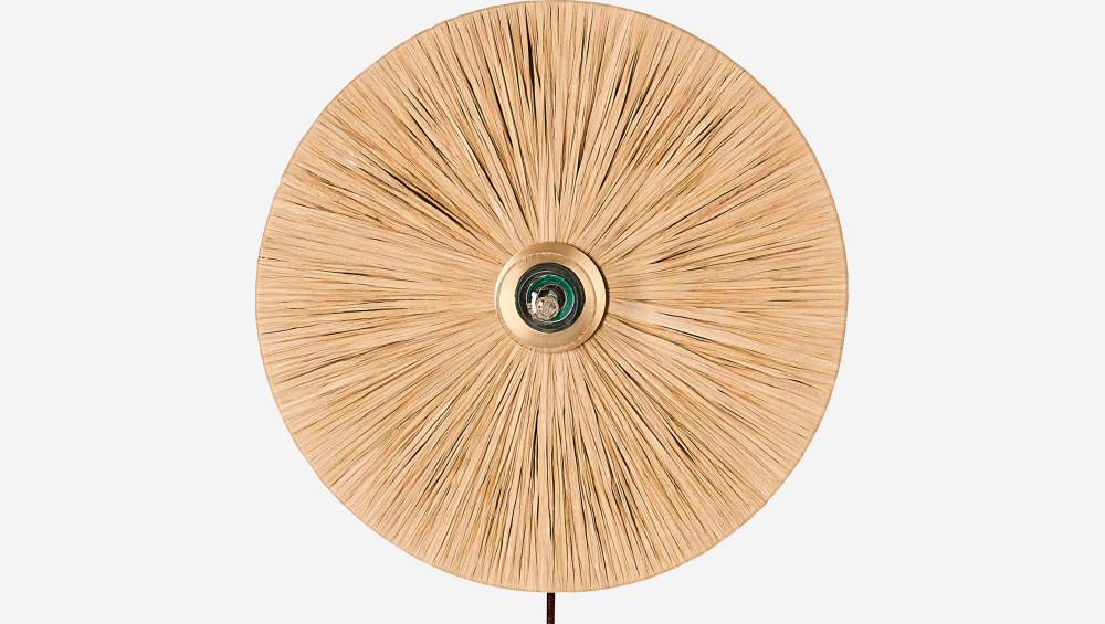 Wandlamp van raffia - Naturel - 33 cm