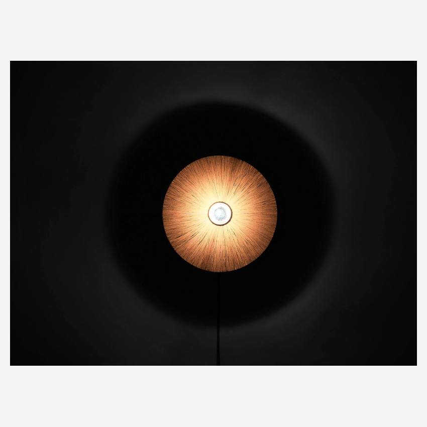 Wandlamp van raffia - Naturel - 33 cm