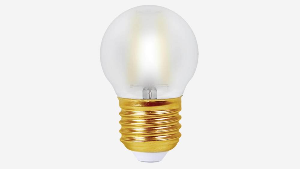 Lampadina LED sferica G45 E27 in vetro satinato - 4W - 2700K