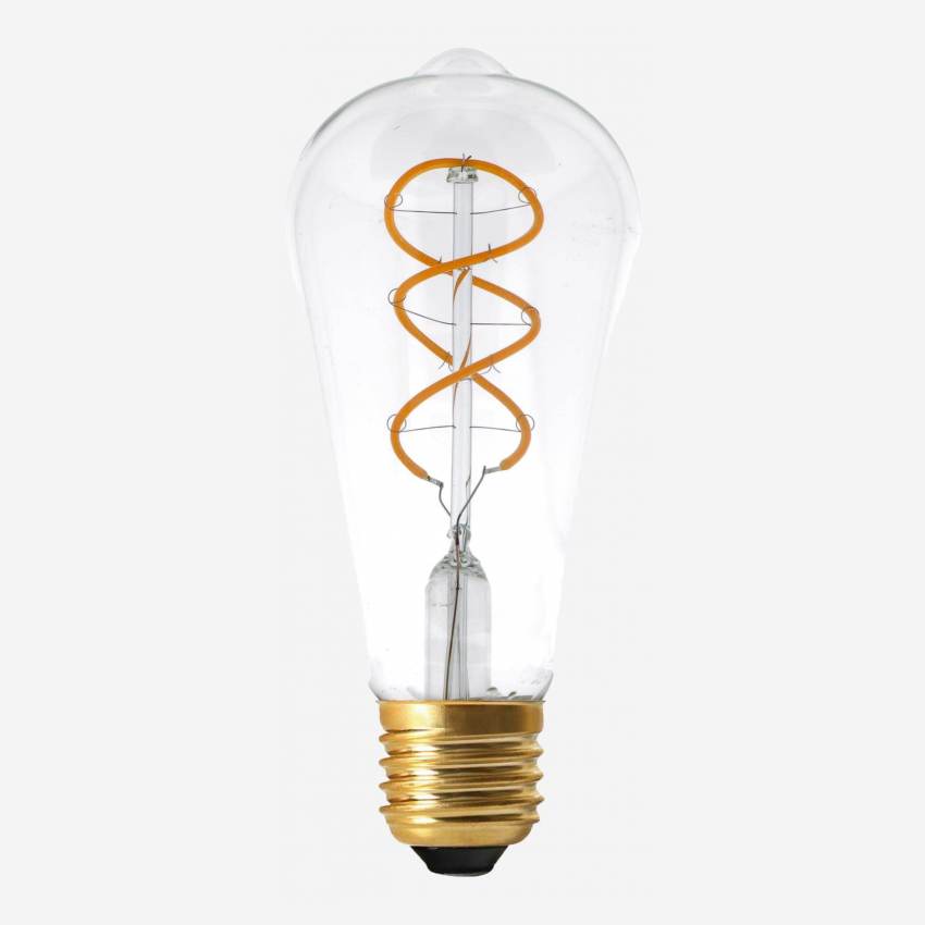 Ampoule Edison à LED E27 filament torsadé - 8W - 2200K