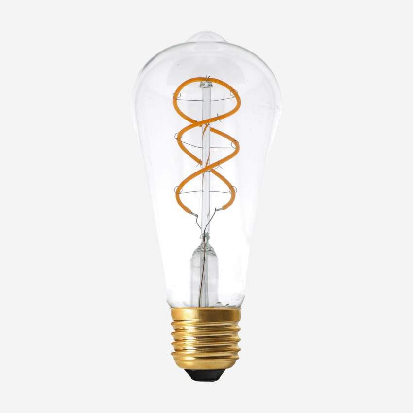Gloeilamp Edison LED E27 gedraaide lichtdraad - 8W - 2200K