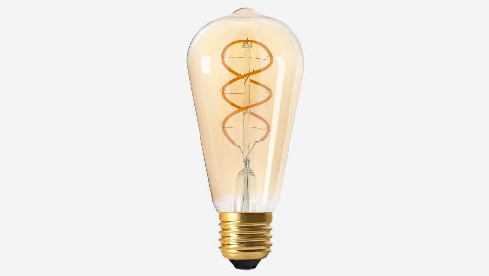 Ampoule Edison à LED E27 filament torsadé - 8W - 2000K