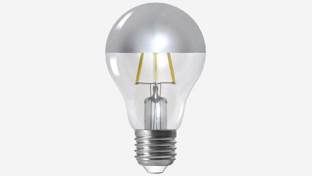 Standard-LED-Leuchtmittel A60 E27 mit silberfarbener Kappe - 6 W - 2700 K 
