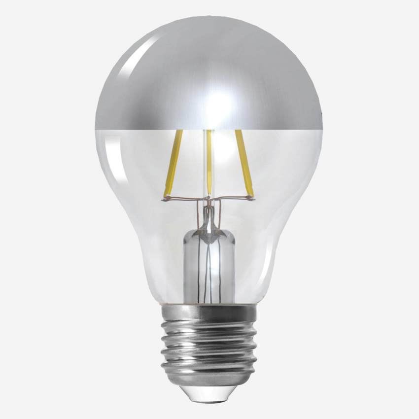 Lampadina LED standard A60 E27 attacco argento - 6W - 2700K