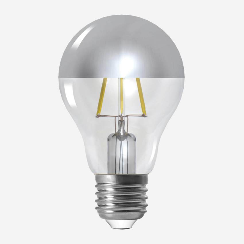 Ampoule standard à LED A60 E27 calotte argentée - 6W - 2700K 